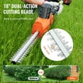 thumbnail image 3 of BENTISM 20V Cordless Hedge Trimmer, 18 inch Double-edged Steel Blade, Pole Hedge Trimmer Kit 20V Battery, Fast Charger Included, 74"-94" Telescoping Design for High Branches, 3 of 8