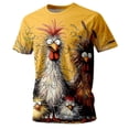 thumbnail image 2 of T Shirts for Man Funny Animal 3D Print Short Sleeve Crew Neck Tee Comfortable Summer Casual Shirts for Men Yellow XXXXL, 2 of 3