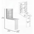 thumbnail image 2 of Wall-Mounted Foldable Table with Multiple Shelves in White for Small Spaces, 2 of 8