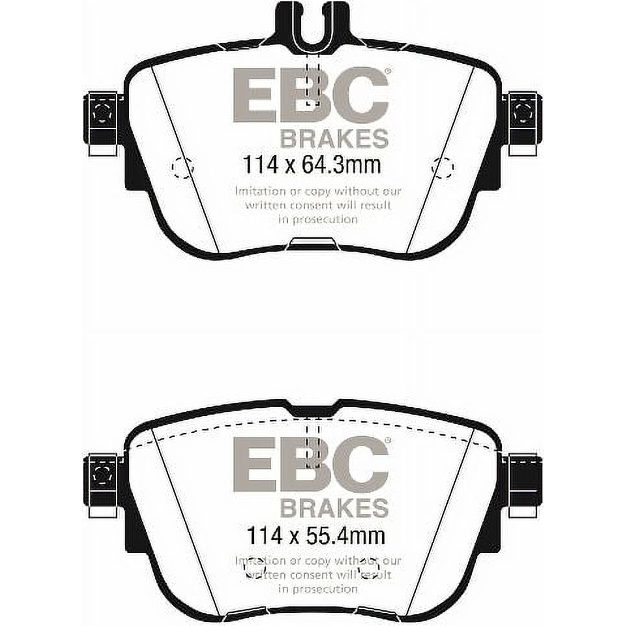 EBC Brakes DP32297C Redstuff Ceramic Low Dust Brake Pads Fits 17-23 E300 E350