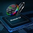 thumbnail image 5 of HBYJLZYG Car Accessories Bluetooth Fm Transmitter for Car 7 Color Led Light Bluetooth Car Adapter with 5V/3.1A Charging Handsfree Car Kit with Usb Charging Car Charger Mp3 Player, 5 of 7