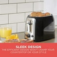 thumbnail image 3 of BLACK+DECKER 2-Slice Toaster, TR1278BD, Extra Wide Slots, 7 Shade Settings, 850 Watts, Frozen and Bagel Buttons, 3 of 6