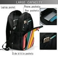 thumbnail image 6 of Wukai Vertical Stripes Travel Laptop Backpack: Business Water-Resistant Bag with USB Charging Port, Ideal College Backpack for Men & Women, 6 of 6