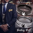 thumbnail image 2 of Tungsten Howling Wolf on Moon Ring, 2 of 8