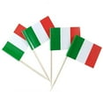 thumbnail image 4 of 100 Uds. Mini bandera italiana de madera, divertidas banderas de palillos para decoración de fiestas y celebraciones, 4 of 7