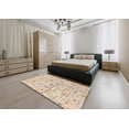 thumbnail image 5 of Ahgly Company Machine Washable Indoor Square Abstract Light Copper Gold Area Rugs, 5' Square, 5 of 7
