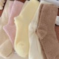 thumbnail image 3 of Cute Mink Velvet Socks For Women Girls Autumn And Winter Elastic Thicken Thermal Coral Velvet Sleep Plush Floor Plush Socks, 3 of 10
