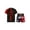 Black&Red, variant on Kids Boys Boxing Boxer Uniform Short Sleeve Quick Dry T-shirt with Boxing Trunks Black&Red 14