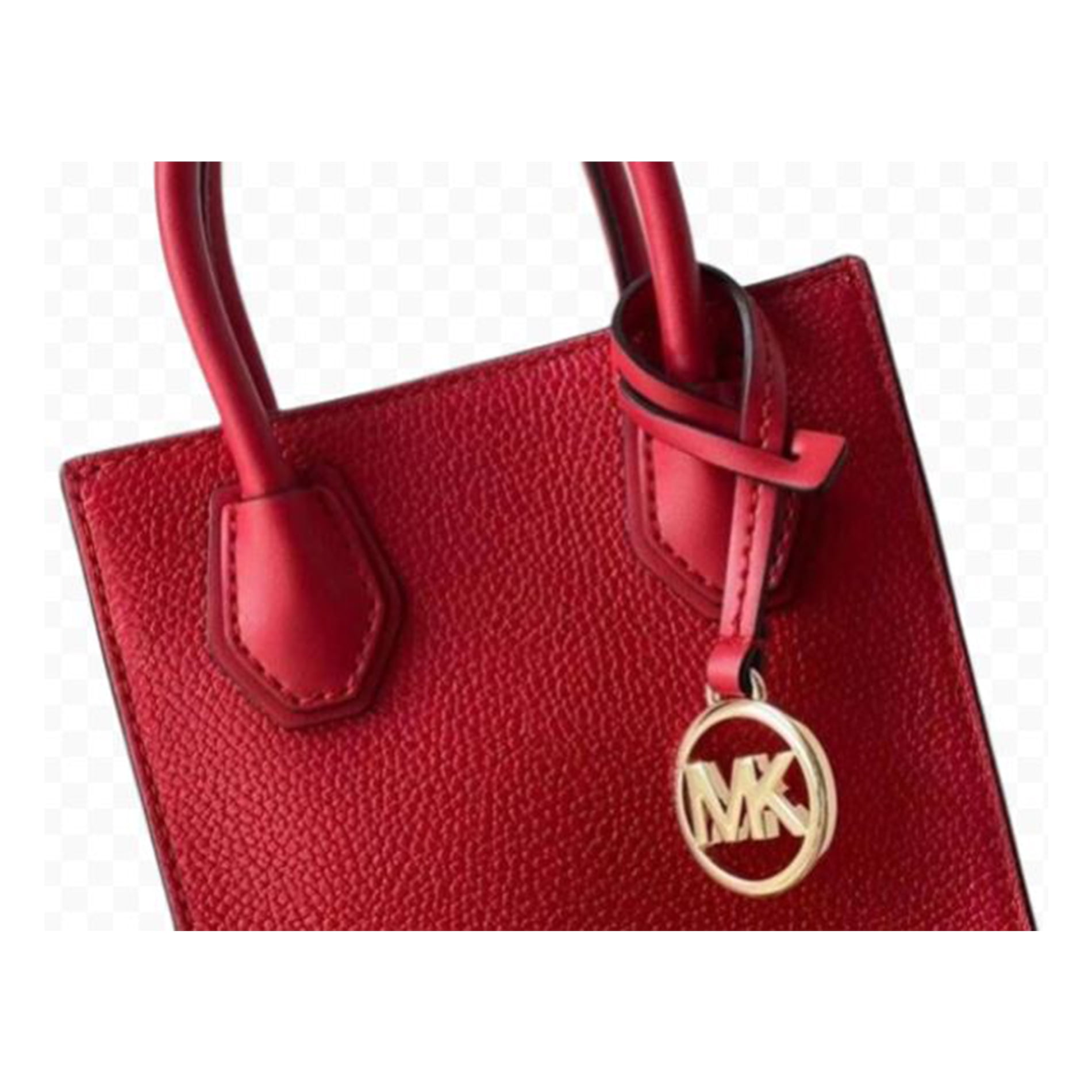 BREATHTAKING レッド M Michael Kors Mercer Extra-Small Real Leather Handbag