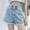 Blue, variant on CHUOU Womens High Waisted Denim Shorts Summer Fold Hem Casual Button Down Baggy Jean Shorts with Pockets