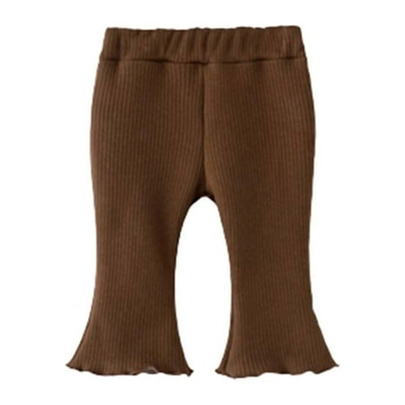 

Stretch Joggers for Baby Spring Children s Wear Girl s Plaid Flare Pants Middle School Children s Western Casual Pants Baby Cotton Pants New Full Length Pants Brown 18-24 Months