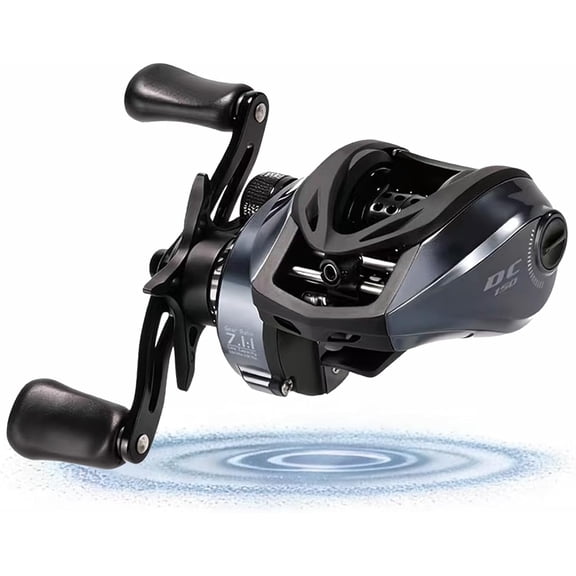 DCast Baitcasting Fishing Reel with Digital Anti-Backlash Control & Smart Braking System, Lightweight Easy-Cast Baitcaster for Bass Fishing