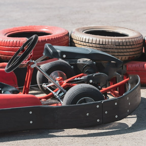 Worgeous Racing Steering Wheels Universal 14 Inch 350mm Pu Drifting Steering Wheels For Car Golf Cart And Playground With Horn Button Red