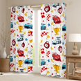 thumbnail image 2 of Erosebridal Cartoon Car Blackout Curtains, Trophy Curtains Pack of 2 (42x84 Each), White Blue, 2 of 5