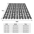 thumbnail image 3 of Honeii Black Tartan Plaid Print Fleece Blanket - Throw Blanket for Bed, Sofa, Couch, Camping, and Travel , Microplush Ultra Soft Warm Blanket-60"x50", 3 of 7