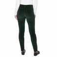 thumbnail image 2 of Well Worn Ladies' High Rise Luxe Velvet Tapered Pants | Green, 4/27, 2 of 8