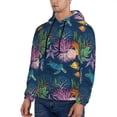 thumbnail image 3 of Fotbe Men's Hoodie with Undersea Animals Pattern - Kangaroo Pocket Pullover Hooded Sweatshirt, Perfect for Daily Wear, Travel, and Home-XX-Large, 3 of 7