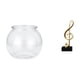 thumbnail image 1 of Acuario de escritorio,Pecera pequeña transparente,pecera,jarrón,mesa,Tanque de peces Contenedor de acuario transparente Hogar,Figura de escritorio,Escultura de nota musical para, 1 of 8