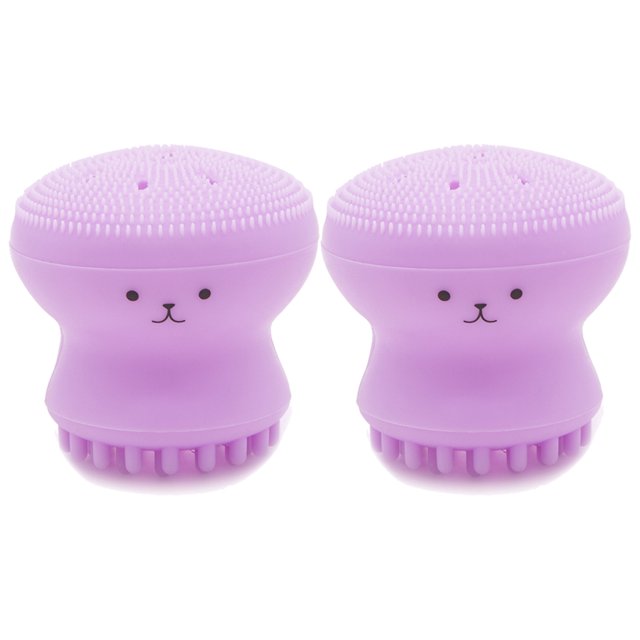 Cepillo de limpieza facial Cepillo de mano de silicona y masajeador, cepillo de limpieza en forma de pulpo para una limpieza profunda Masaje exfoliante suave para la piel MFZFUKR CPB-DE-LYY123-5