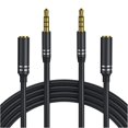 thumbnail image 1 of Cable de extensión para auriculares Jeselry de 3,5 mm y 1,2 m, macho a hembra, 1 of 7