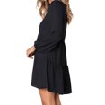 thumbnail image 5 of LLYwey Womens Maxi Dresses 2024 V-Neck Long Sleeve Solid Loose Dress Lantern Sleeve Fashion Dress New A-Line Dresses Black Xxl, 5 of 7