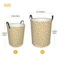 thumbnail image 5 of Daiia Daisies Flowers Round Laundry Basket with Handles Thickened Waterproof Circular hamper,Dirty Clothes Storage Basket for Bedroom,Bathroom,College Dorm-Small, 5 of 8