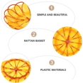 thumbnail image 4 of 3pcs Imitation Rattan Fruit Basket Natural Woven Cake Bread Tray for Serving Kitchen Counter Table 15cm, 4 of 8