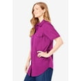 thumbnail image 6 of Woman Within Plus Size Short-Sleeve Cotton Campshirt, 6 of 6