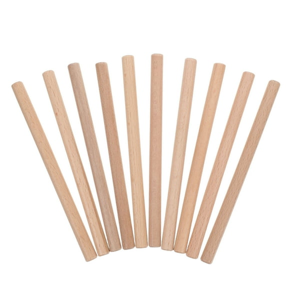 LULULION 10Pcs Wooden Pegboard Hooks Khaki Wood Pegs for Easy Setup and Flexible Storage