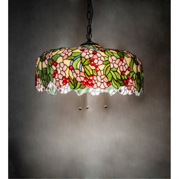 20" Wide Tiffany Cherry Blossom Pendant