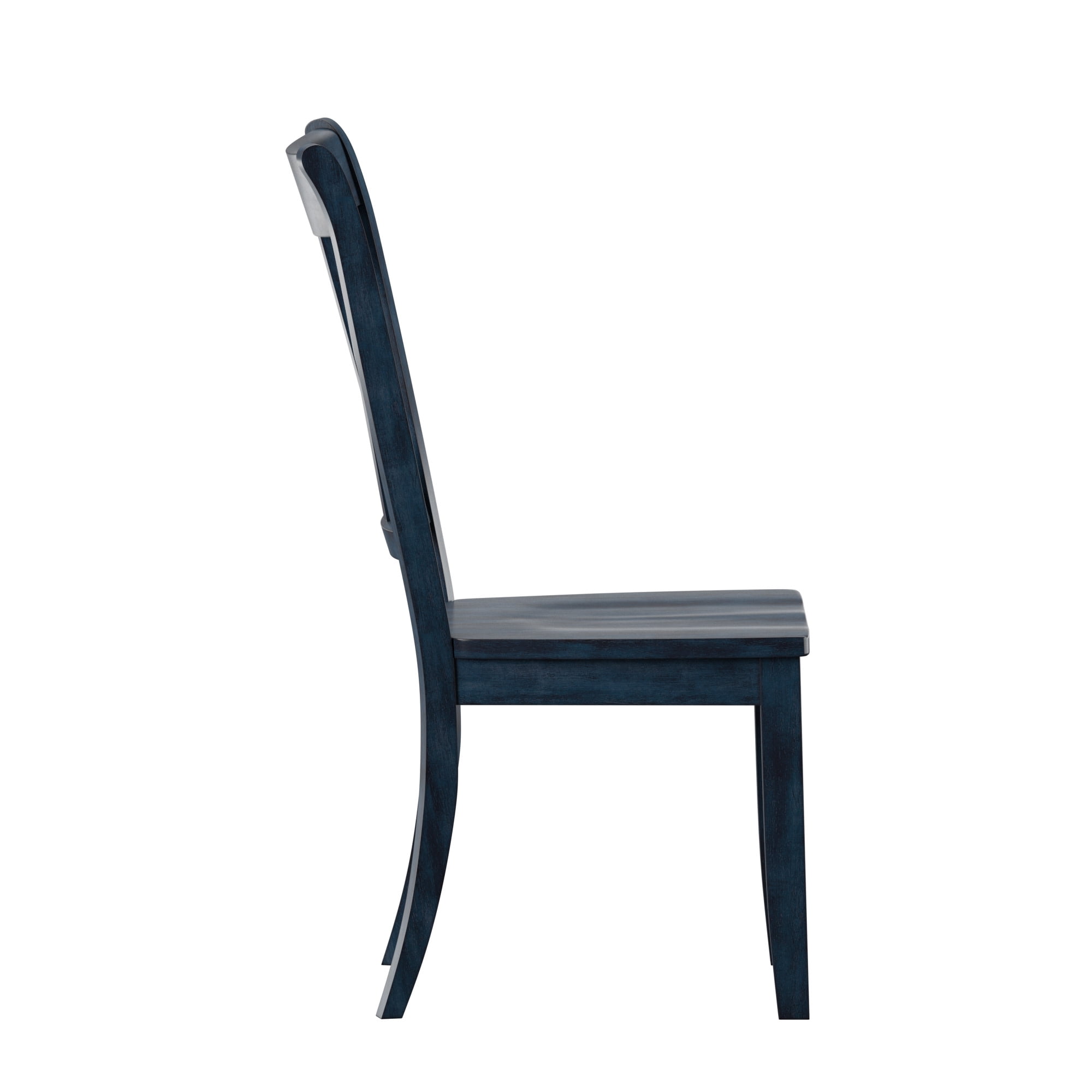 Weston Home Antique Denim Farmhouse Wood Dining Side Chairs (Set of 2)