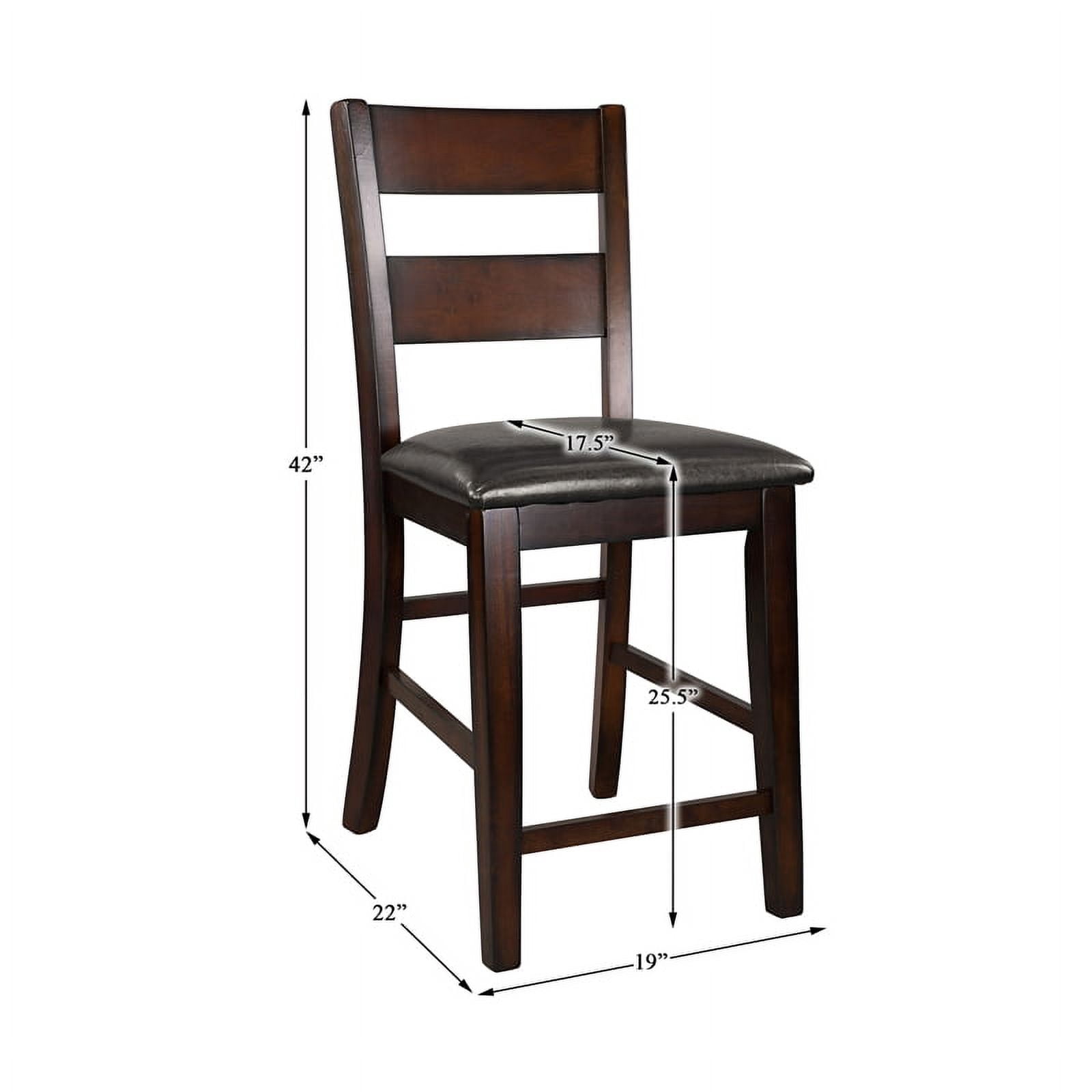 Lexicon Mantello Wood Counter Height Dining Chairs in Cherry (Set of 2)