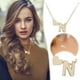 thumbnail image 3 of Delicados collares con iniciales en oro para mujer Collares de oro para mujer Collares con iniciales de la letra N para chicas adolescentes, 3 of 6