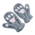 thumbnail image 2 of Cute Cat Paws Full Finger Gloves Fluffy Plush Winter Warm Mittens Hand Warmer for Women Teenager Girls, 2 of 3