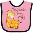 thumbnail image 3 of Inktastic My Grandma Loves Me Boys or Girls Baby Bib, 3 of 4