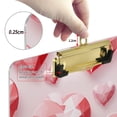 thumbnail image 4 of Valentine's Day Heart Diamond Acrylic Clipboards 12 x 9 Inch A4 Size with Low Profile Clip Hanging Clipboard for Classroom School Office, 4 of 8