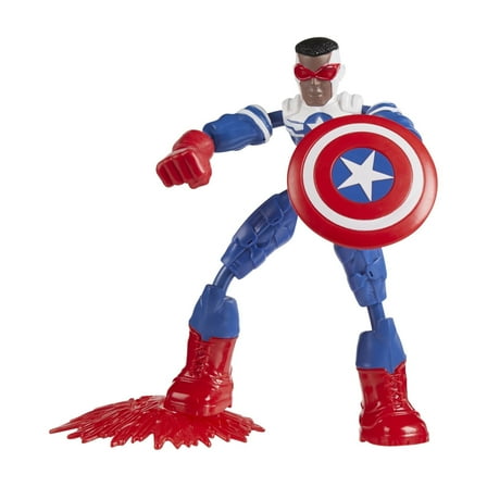 Marvel: Avengers Bend and Flex Captain America Kids Toy Action Figure for Boys and Girls Ages 4 5 6 7 8 and Up (6")