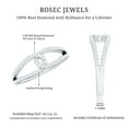 thumbnail image 6 of Rosec Jewels Natural Diamond Knot Promise Ring for Women (HI-SI Quality) - Interlocking Ring - Ready to Gift for Valentines Day, 10K White Gold, US 10.50, 6 of 9