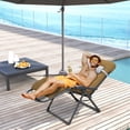 thumbnail image 2 of Outsunny Chaise Zéro Gravité Rembourrée, Fauteuil Inclinable Pliant, Kaki Pâle, 2 of 10