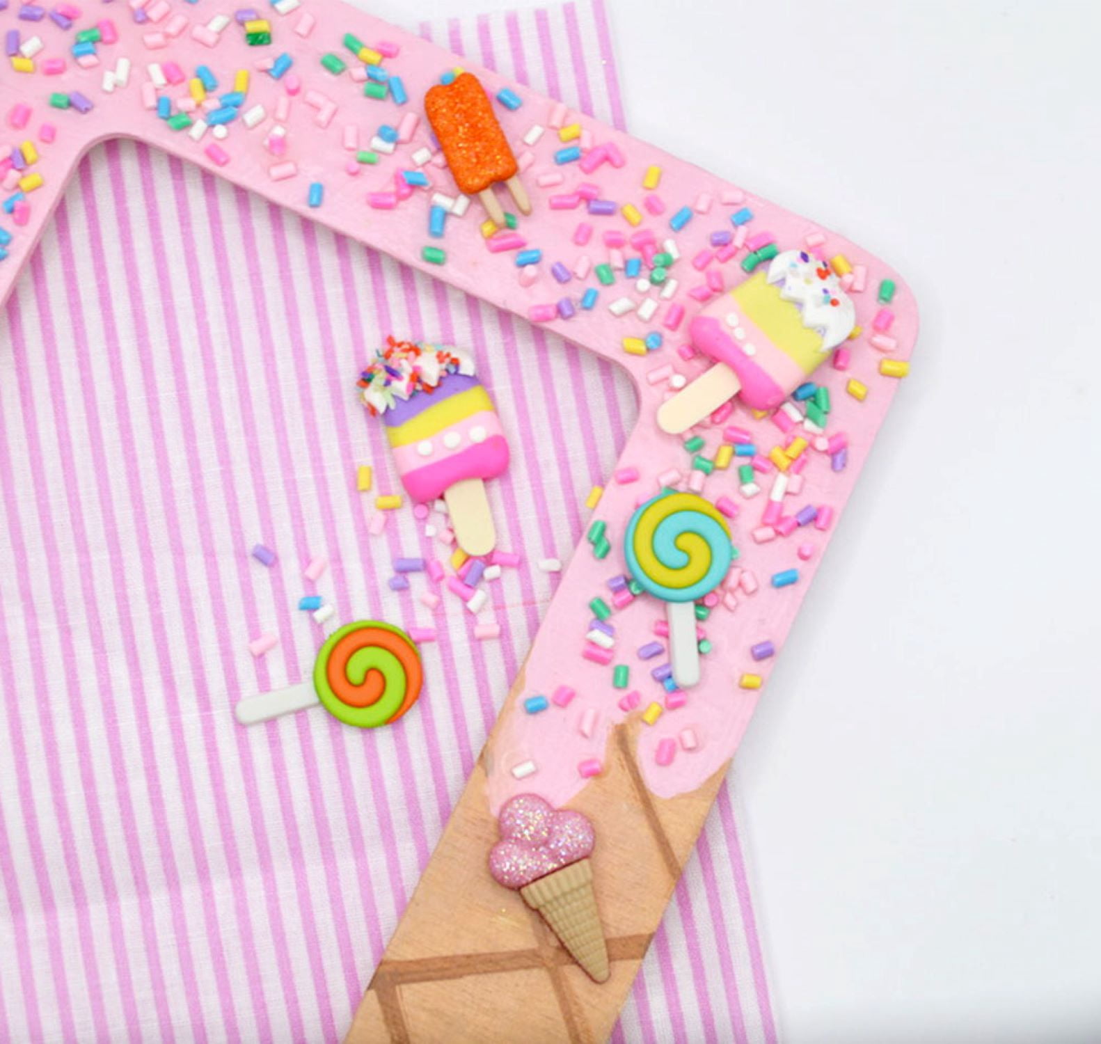 (2 pack) Dress It Up Buttons, Ice Cream and Sprinkles, Sewing Fasteners, Multi-Color, 5 Pieces