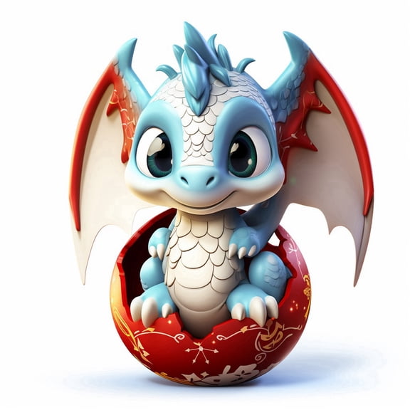 Hwkond Up to 60% Off Christmas Tree Ornaments Party Christmas Cute Incubate Flying Dragon Baby Christmas Unique Shape Christmas Tree Hanging Decoration