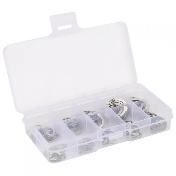 100 Piezas de Anillos de Retención Externos con Clip en C 10 Tamaños Tipo C Resorte Elástico Broche de Seguridad Externo Anillo de Acero Inoxidable 304 Surtido de Anillos ANGGREK Otros