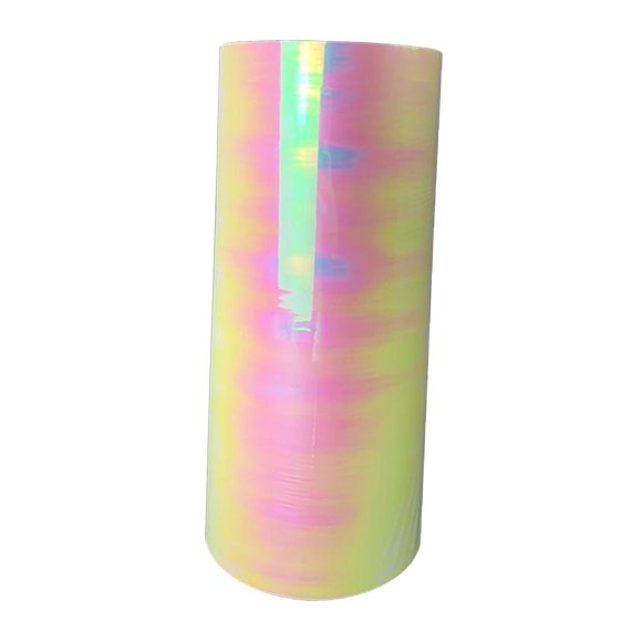 DOLITY Glossy Rainbow Film Holographic for Package Shoes Craft Applique Sign clear