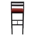 thumbnail image 6 of LeisureMod Patio Bar Stool in Powder-Coated Aluminum Frame with Removable Cushion Low Open-Back Design and Footrest Chelsea Collection in Cherry, 6 of 11