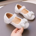 thumbnail image 4 of hoksml Toddler Girls Glitter Bow Mary Jane Flats Sparkly Dress Shoes for Party Wedding, 4 of 8
