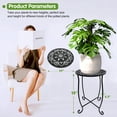 thumbnail image 6 of 2 Pack Indoor Outdoor Side Tables, Weather Resistant Metal Patio Side Table, Small Round Outdoor End Table Side Table for Patio Yard Porch Balcony Garden Bedside, Plant Stand for Indoor Outdoor, 6 of 7