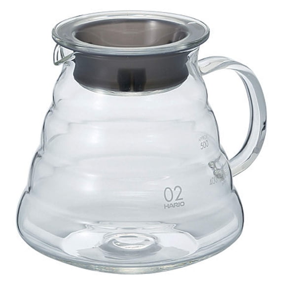 Cafetera Hario V60, vidrio transparente, 600 ml, resistente al calor, Japón