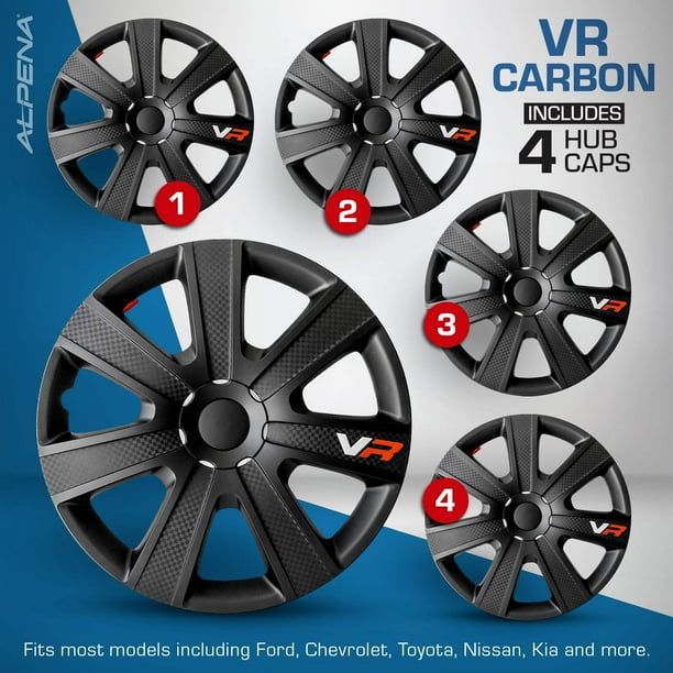 VR Carbon Wheel Cover Kit (4 Pack) - Walmart Business Supplies