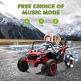 thumbnail image 5 of Xuanlur 24V 7AH 2 Seater Ride on Toys for Big Kids w/ 20" Large Seat, Remote Control, Bluetooth, 2X200W Powerful Motors, MP3, Lights, Power Car Wheels for Boys Girls, Red, 5 of 9