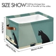 thumbnail image 6 of Yayeee Canvas Storage Basket with Handles for Shelves Fabric Bins Closet Organizer, Black Cat, 6 of 8